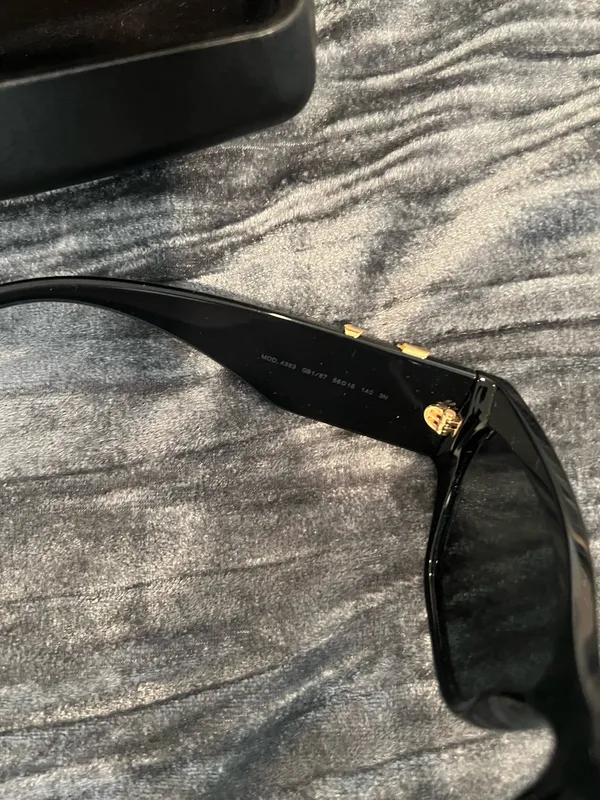 Versace V Logo Sunglasses | Black/Gold | Full Inclusion - Image 6
