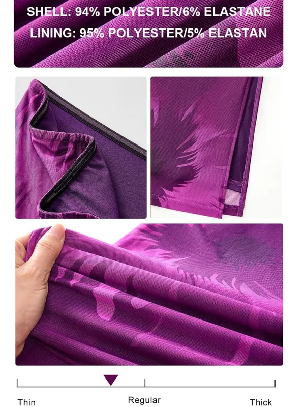 PRETTYGARDEN Strapless Bodycon Summer Dresses for Women Purple Flower. Size XS - Image 6