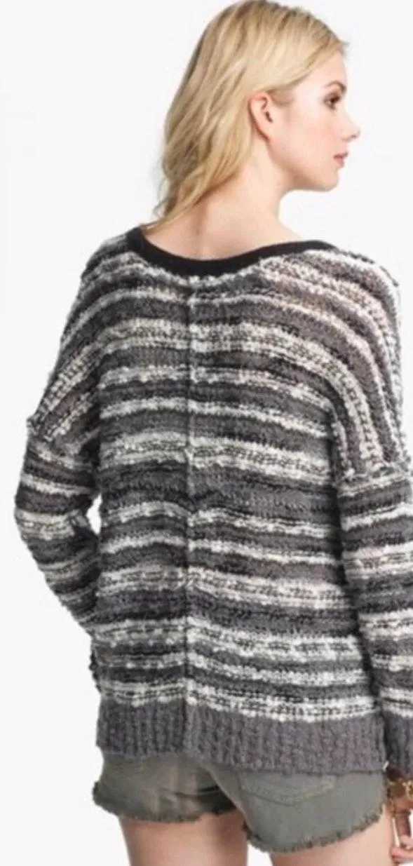 Free People Striped Sweater Size Large - Image 2