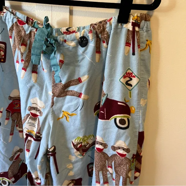 Nick & Nora Women’s Sock Monkey Bowling Slumber Pajama Pants Size‎ Large - Image 4