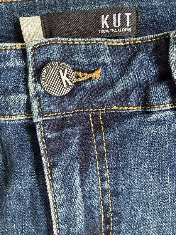 KUT from the Kloth Womens Natalie Bootcut Jeans medium Wash Denim Size 10 - Image 3