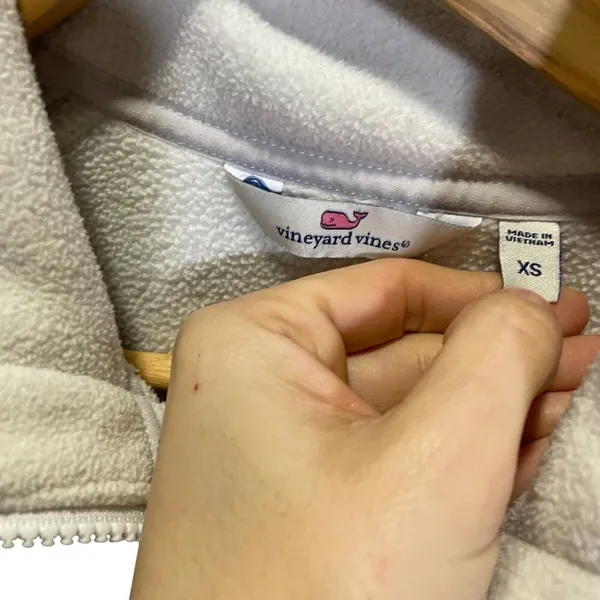 Vineyard Vines Womens‎ XS White Quilted Half-Zip Pullover Fleece - Image 4