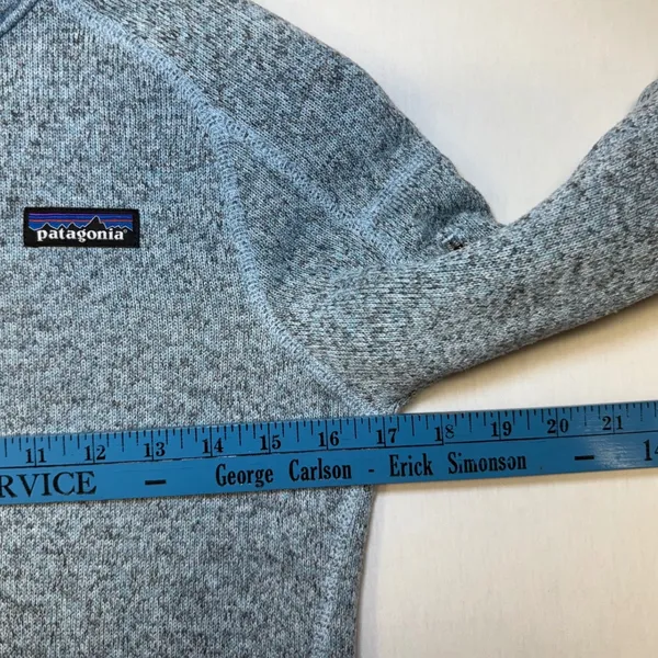 Patagonia Better Sweater 1/4 Zip Pullover‎ Womens Small Blue Heather Fleece - Image 7