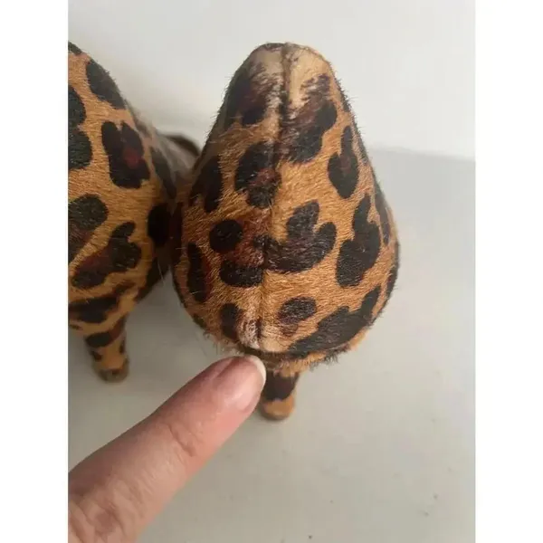 Women's J.Crew‎ Leopard Print Heels Calf fur Size 6.5 GUC! - Image 6