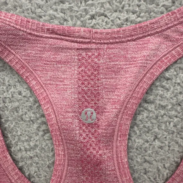 Lululemon Swiftly Tech Tank Top Pink Shimmer Shine Athletic Women's 10 - Image 3