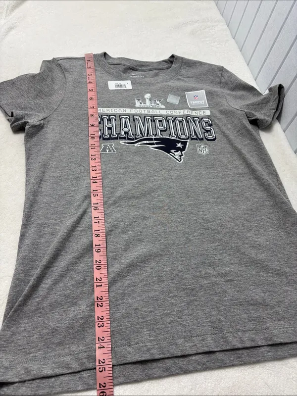 Nike Gray New England Patriots Champions Graphic Tee Size M NEW - Image 7