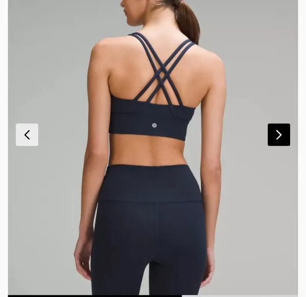 Lululemon Energy Longline Bra Medium Support Size: 4 Blue - Image 2