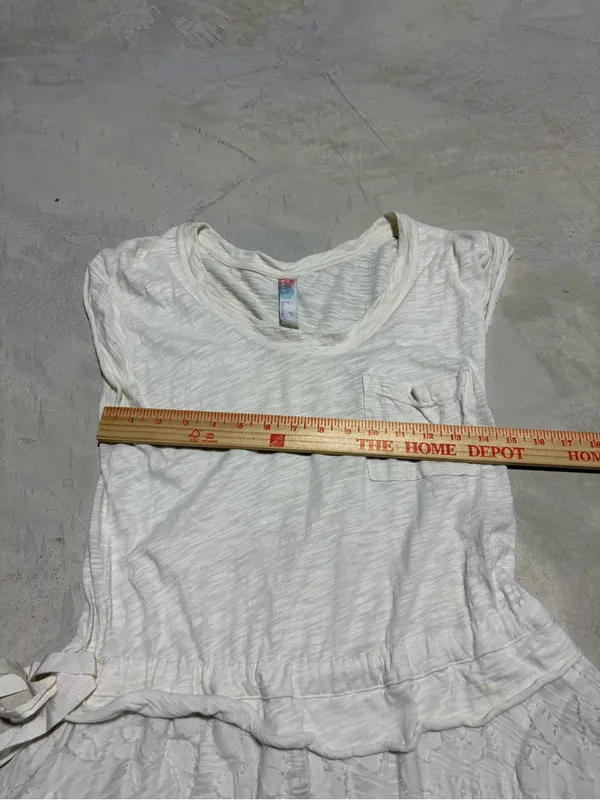 Free people FP Beach Women's Cream boho cotton Dress small - Image 8