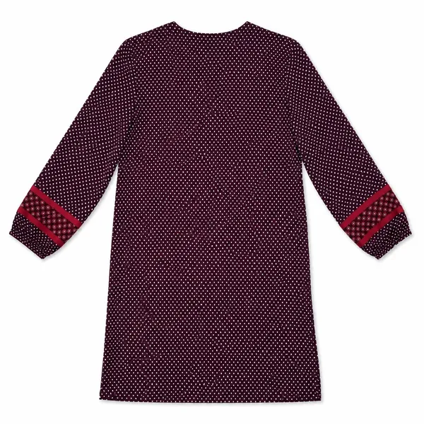 Ann Taylor Loft Burgandy Printed Shift Dress, M - Image 4
