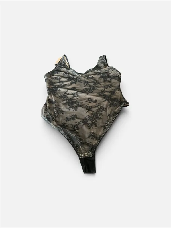 NWT feelingirl Black Lace Shaping Bodysuit size XXL - Image 4