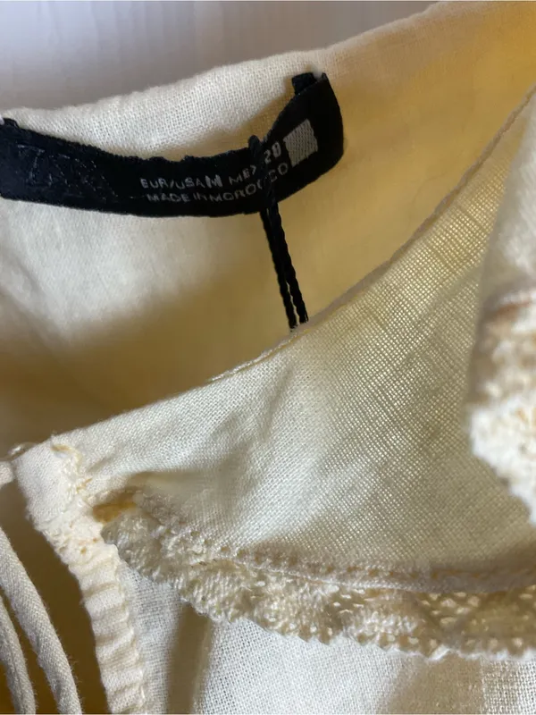 Zara Linen Blend Tiered Ruffle Cami Top Pastel Yellow M NWT Romantic Fairy - Image 5