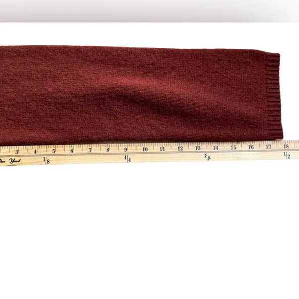 NAKEDCASHMERE Cold Shoulder Rust Brown Cashmere Sweater - Size Small - Image 11