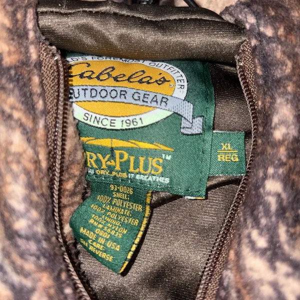 Cabelas Dry Plus Outdoor Gear Camo Half Zip XL - Image 2