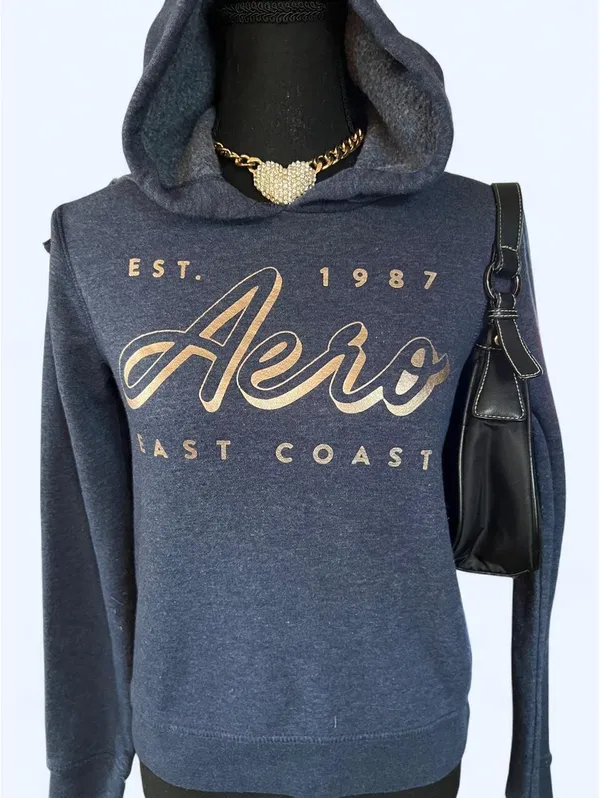 Aeropostale Vintage Y2K preppy East Coast 1987 hoodie size XS 💙 - Image 2