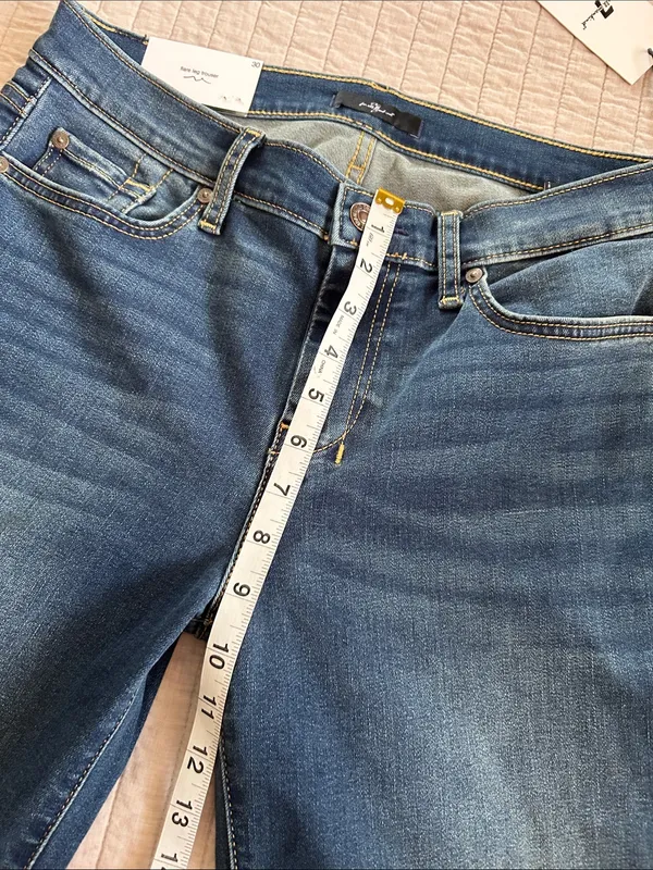 NWT 7 for all mankind Dojo Y2K flare leg trouser jeans 30” - Image 12