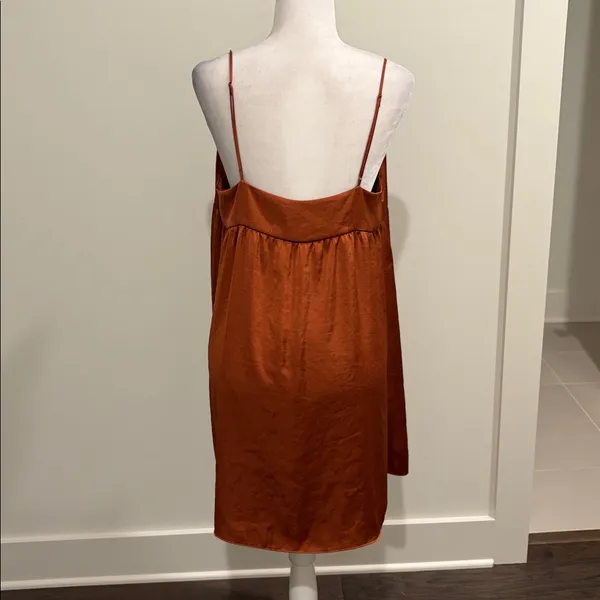 Aritzia Wilfred Satin Lover Mini Dress Sz L - Image 4