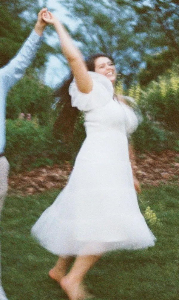 Baltic Born White Tulle Midi Tiered Dress Bridal Engagement - Image 3