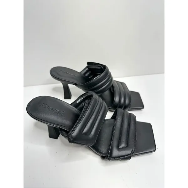 Abound Shoes Womens Size 5 Qarly Heeled Black‎ Square Toe Slip On Sandals - Image 3