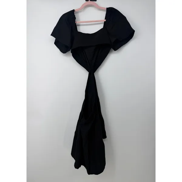 Anrabess Cutout Back Mini Dress Size Large Black - Image 4