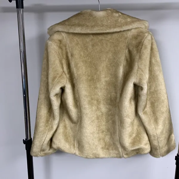 Vintage Vegan Faux Fur Coat Size S - Image 5