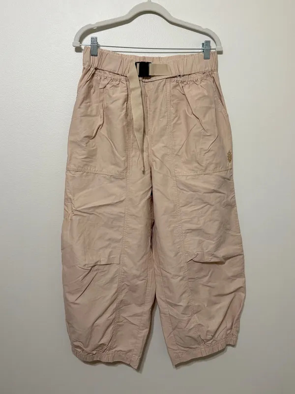 FP Movement Barrel Pants Free People Beige Wide Leg Crop Pants Size Small - Image 2
