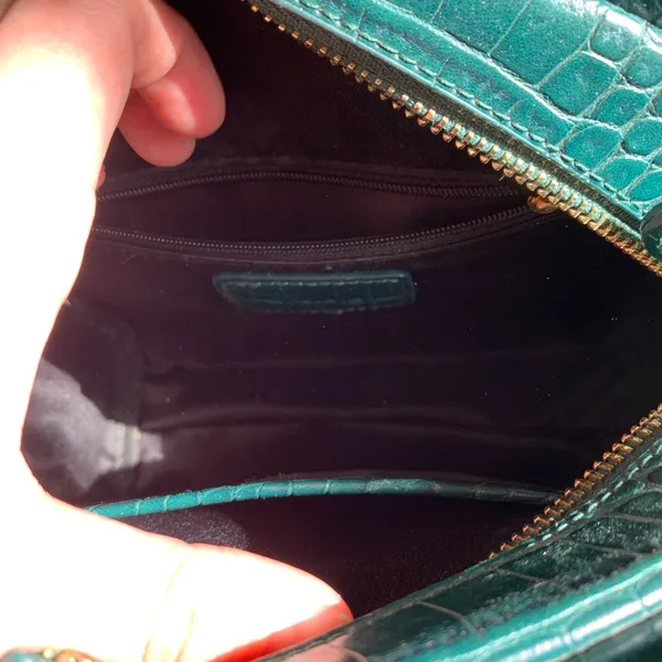 Lione Elegant Green Crocodile-Embossed Shoulder Bag Green Purse Bag Small - Image 3