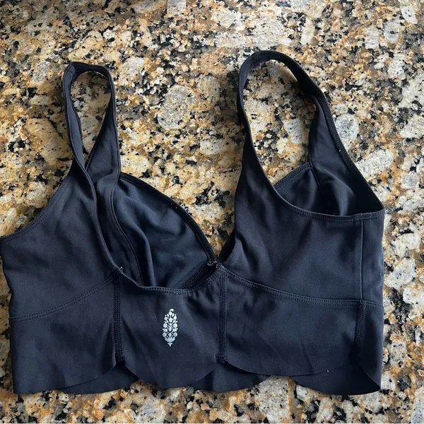 FP Movement Black Scalloped Sports Bra - Image 2