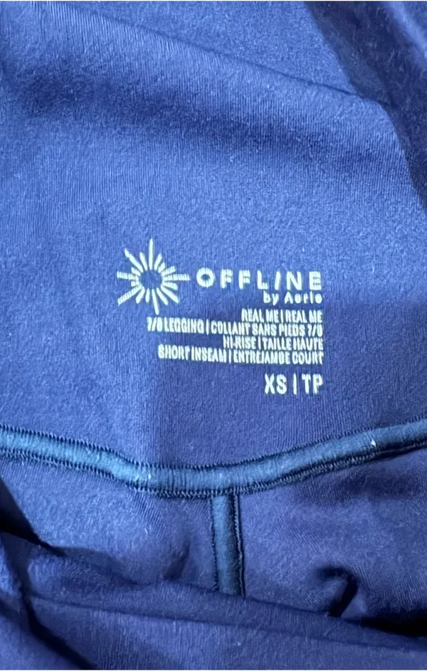OFFLINE by Aerie Crossover High-Waisted Leggings, Navy - Image 3