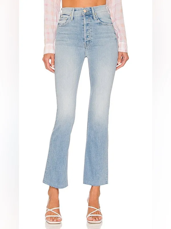 Mother The Tripper Ankle Fray Jeans Island Time Light Wash Flare Size 23 - Image 3
