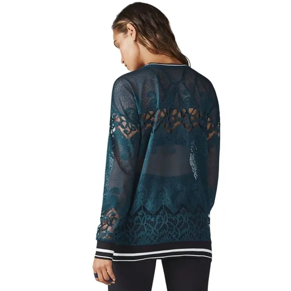 Fabletics Shirt Women Large Green‎ Spruce Sophie Lace Tunic Athleisure Yoga - Image 2