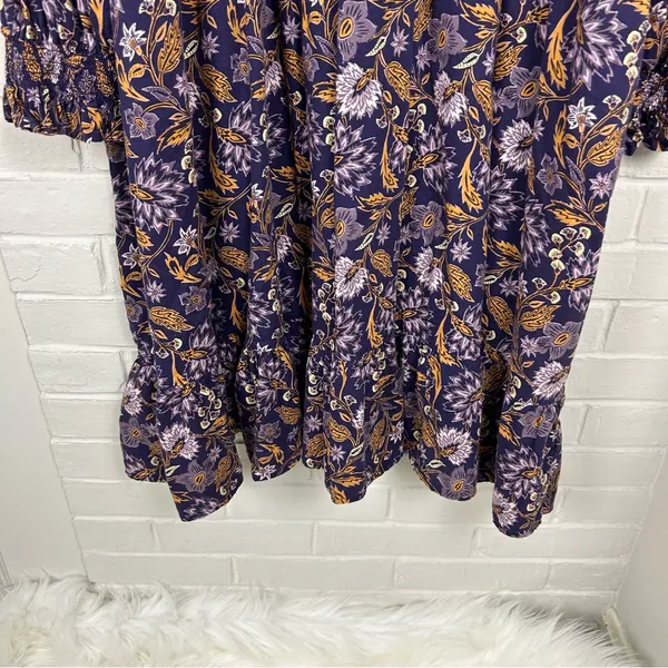 Universal Thread Purple Floral Smocked Dress Size 2X - Image 6