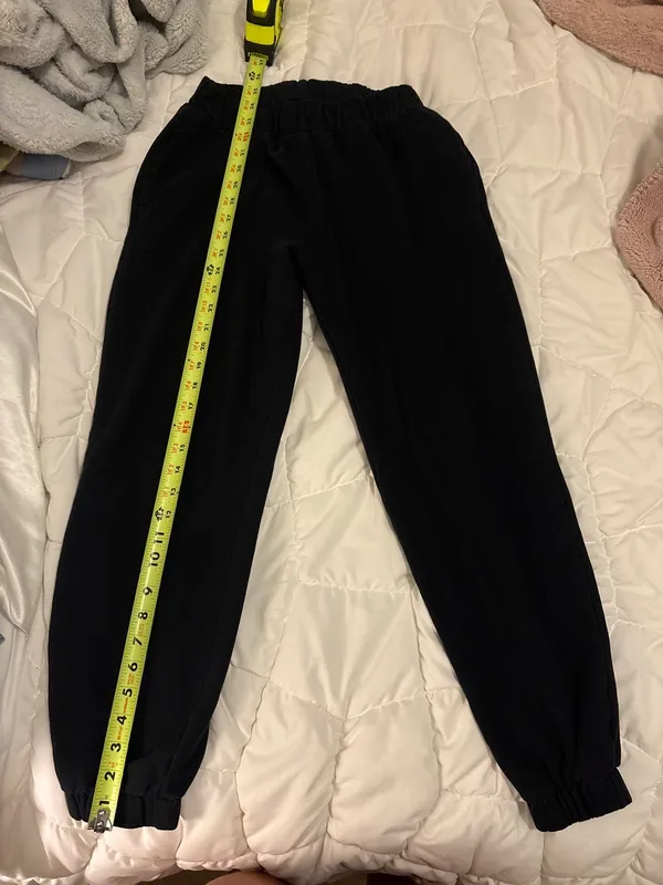 Black Cuffed Hollister Sweatpants  - Image 4