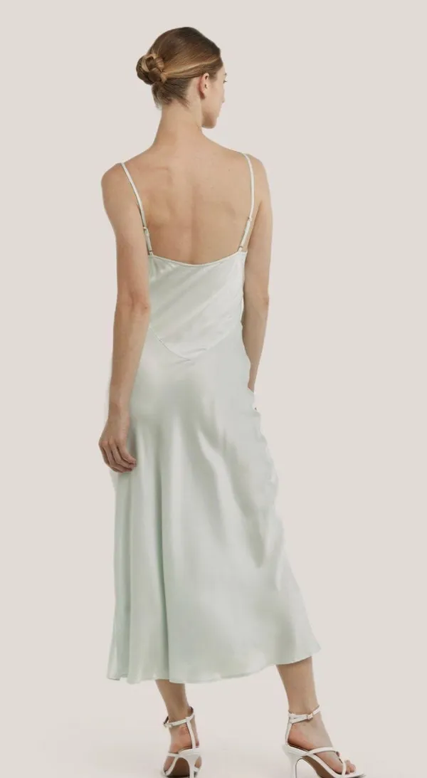 Gentle Herd Light Green Slip Dress - Image 4