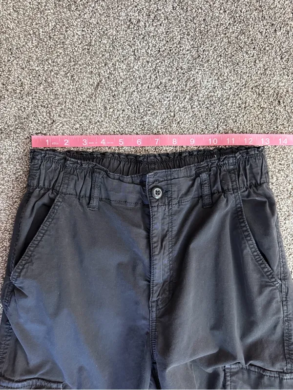 American Eagle Women’s Black Stretch Cargo Jogger Pants Size 4 Utility - Image 3
