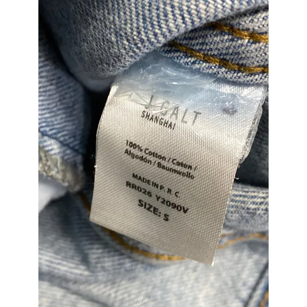 Brandy Melville J Galt Women's Blue Long Sleeve Button Up Denim Jean Jacket Sz S - Image 5