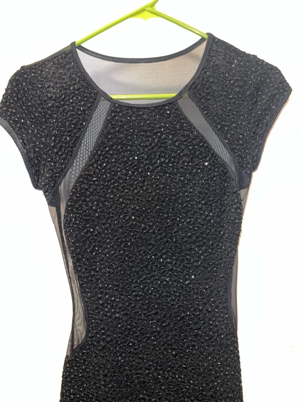 Windsor Sheer mini black dress - Image 5