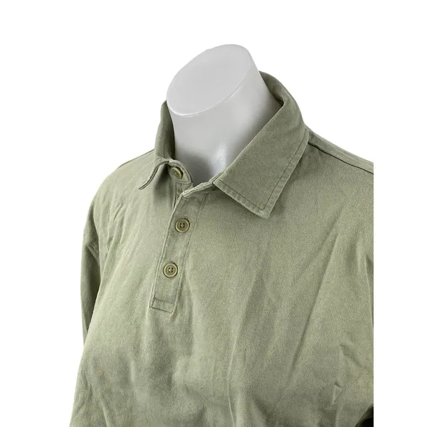 Aritzia Sunday Best Women's Green Long Sleeve Polo Cropped Shirt Top Size S - Image 2