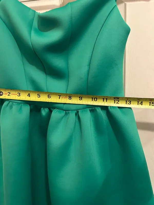 ASOS Design Green Mini off the shoulder dress - size 6 - Image 6