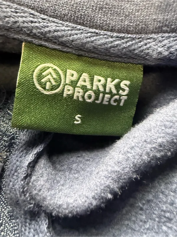 Parks Project Blue Quarter Zip Pullover Wildlife Embroidered Sweatshirt S - Image 6