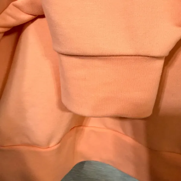 Puma‎ Womens XL Peach Apricot Cropped Hoodie Long Sleeve Pullover 846115-26 - Image 5