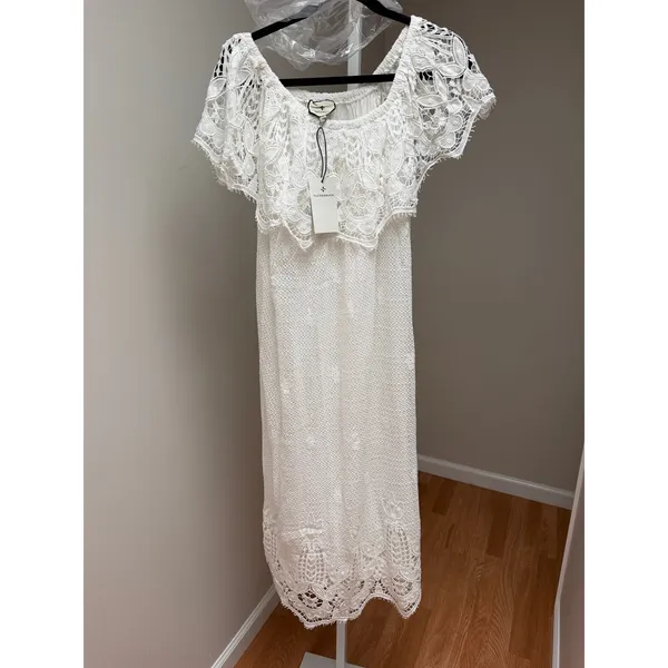 NEW Tuckernuck White Lace Avalon Maxi Dress Size XS - Image 3