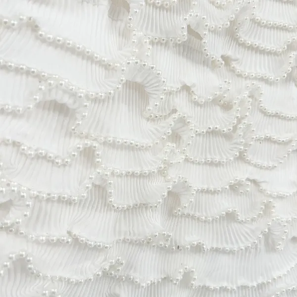 Gianni Bini x Venita Aspen Womens Plisse Pearl Trim Ruffle‎ Mini Skirt Size 8 - Image 3