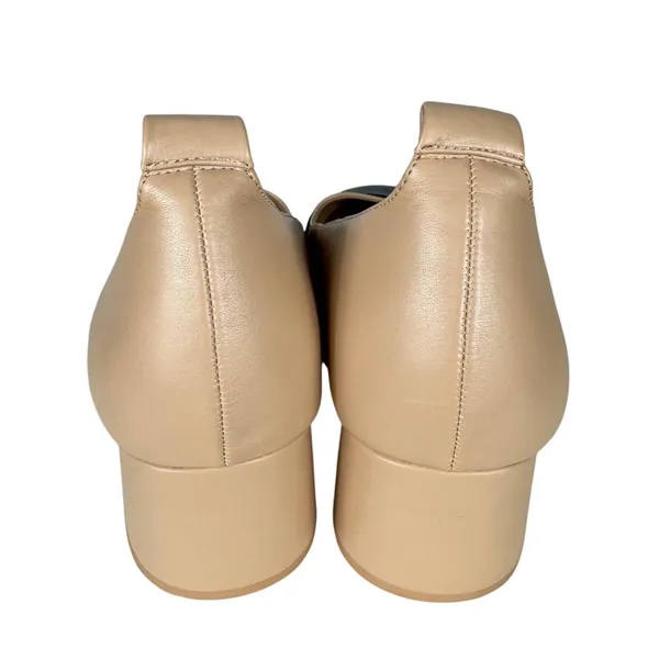 Torrid Beige Black Two Tone Cap Toe‎ Block Heel Slip On Pumps Chic 41355149 - Image 3