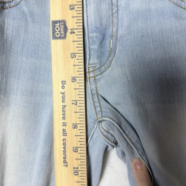 American Eagle Jegging Crop Light Wash Distressed Women's size 4 Regular - Image 15