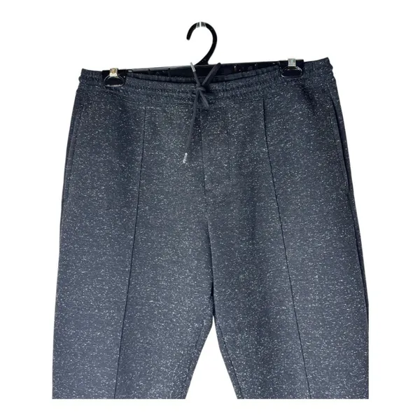 Club Monaco Pants Women‎ XL Black Space Dye Tie Waist Sweat Pants Athleisure - Image 3