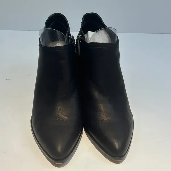 1.STATE Jelin Black Waxy Leather Studded Block Heel‎ Ankle Booties JELIN 9M - Image 9