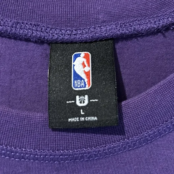 Lakers NBA purple & yellow cropped vintage look tee - Image 3