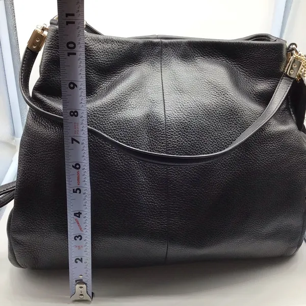 COACH black leather three compartment shoulder bag - Image 5