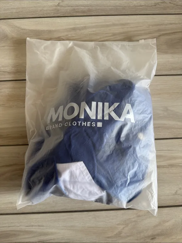 Monika Two-Piece Buttoned Crop Jacket & Skort Set Blue Small NWOT IN PACKAGE - Image 12