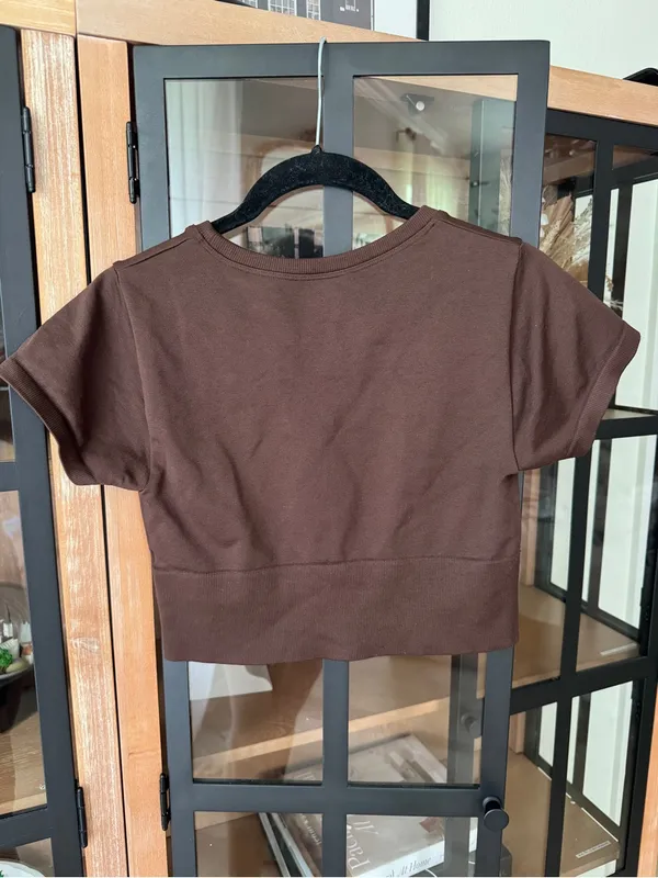 Aerie OFFLINE Sidewalk Seamless Cropped T-Shirt tee workout top short sleeve - Image 3
